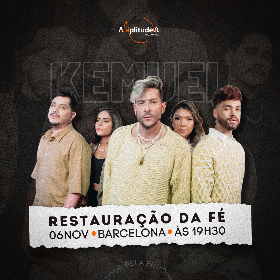 Hoje, às 19h30 tem @kemueloficial em Barcelona na Igreja @restauraciondelafe. 

📍 AVINGUDA DE MADRID 136, 08028, BARCELONA | METRO L3 PLAÇA CENTRE⁣
⁣
Mais informações no: ⁣
📱+34 633 94 56 28⁣
✉️ restauraciondelafebcn@gmail.com⁣

#AmplitudeA #Barcelona #Kemuel #Agenda