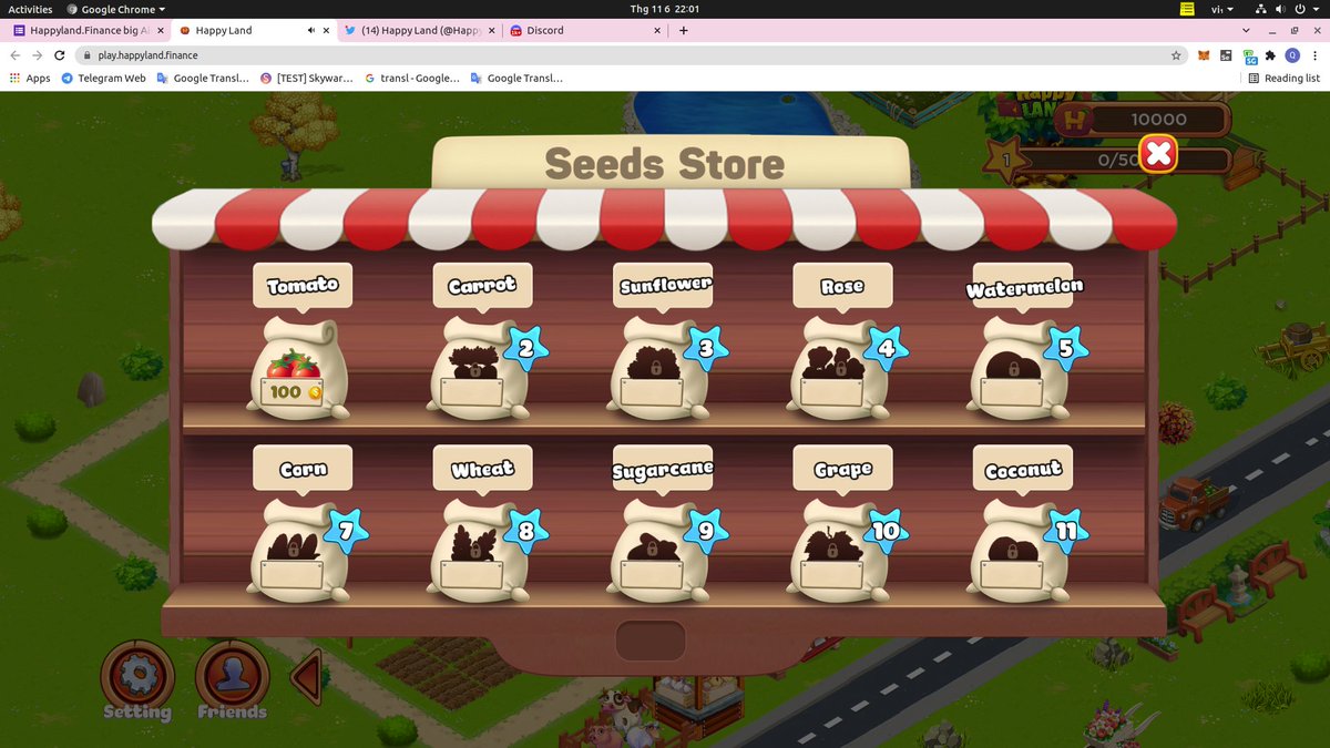 Good game with farm.
@qqqbbbqb593 @zzzxxxzx551 @oooeeeoe_2 
 <a href="/HappyLand_HPL/">HappyLand</a>, and hashtag $HPL