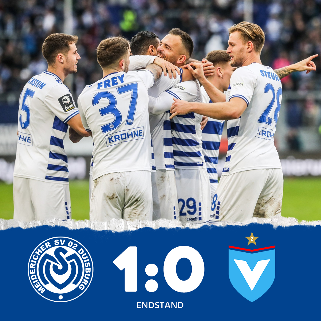 MSVDuisburg's tweet photo. HEIMSIEG für unsere #ℤ𝕖𝕓𝕣𝕒𝕤!

Aziz #Bouhaddouz köpft den #MSV zu drei wichtigen Punkten gegen @ViktoriaBerlin. 💪

#herznumahier 💙 #Duisburg #MSVBLN #3Liga https://t.co/3wRdoLntHN