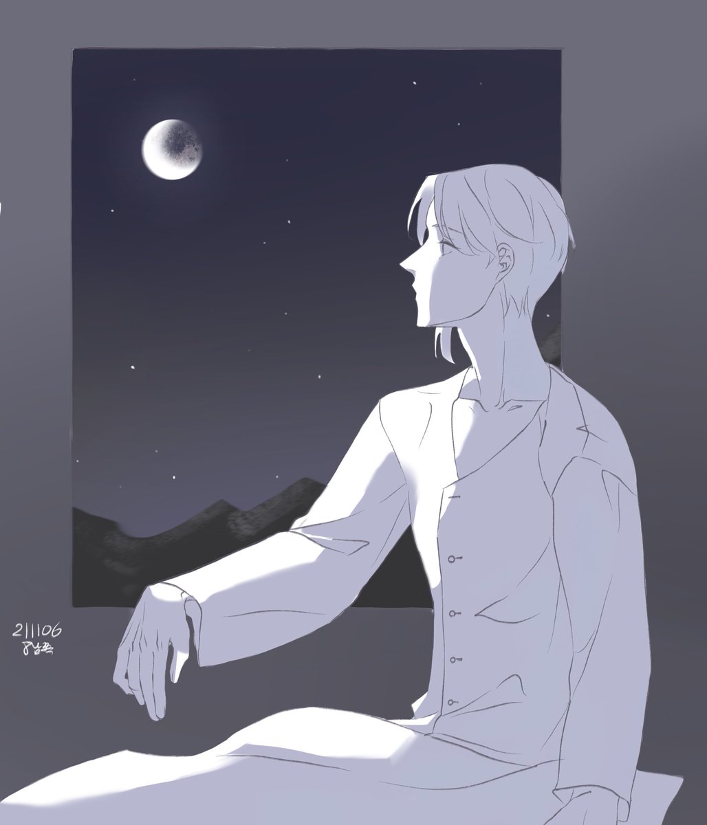 #룬아전력60분
오늘은 간단하게..늘 혼자 달을 보는 산자락 거주자