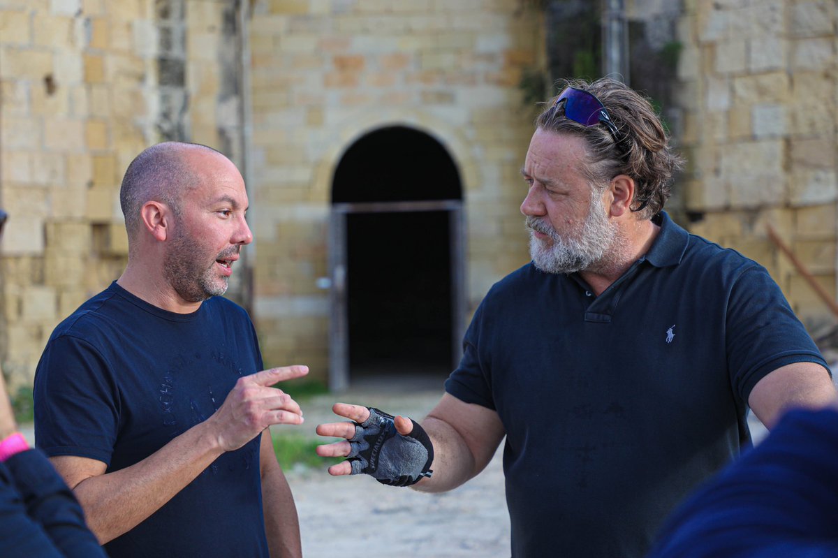 johanngrech's tweet photo. What an incredible feeling welcoming @russellcrowe back to Fort Ricasoli after 22 years 🇲🇹

Gladiator will always be remembered as a defining moment in our film industry 🎬 https://t.co/7WzCnilcnS