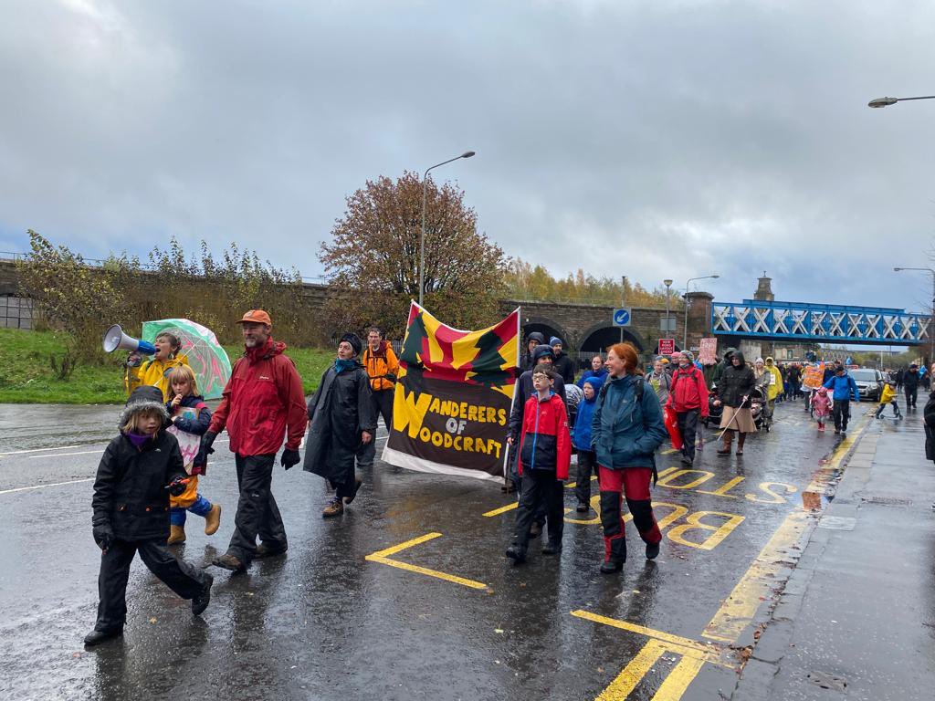 Today for the global day of action groups in Glasgow are once again taking to the streets to have their voices heard. Who else is marching elsewhere in the country or world today? #COP26 #woodcraft_cop26 #ClimateJustice