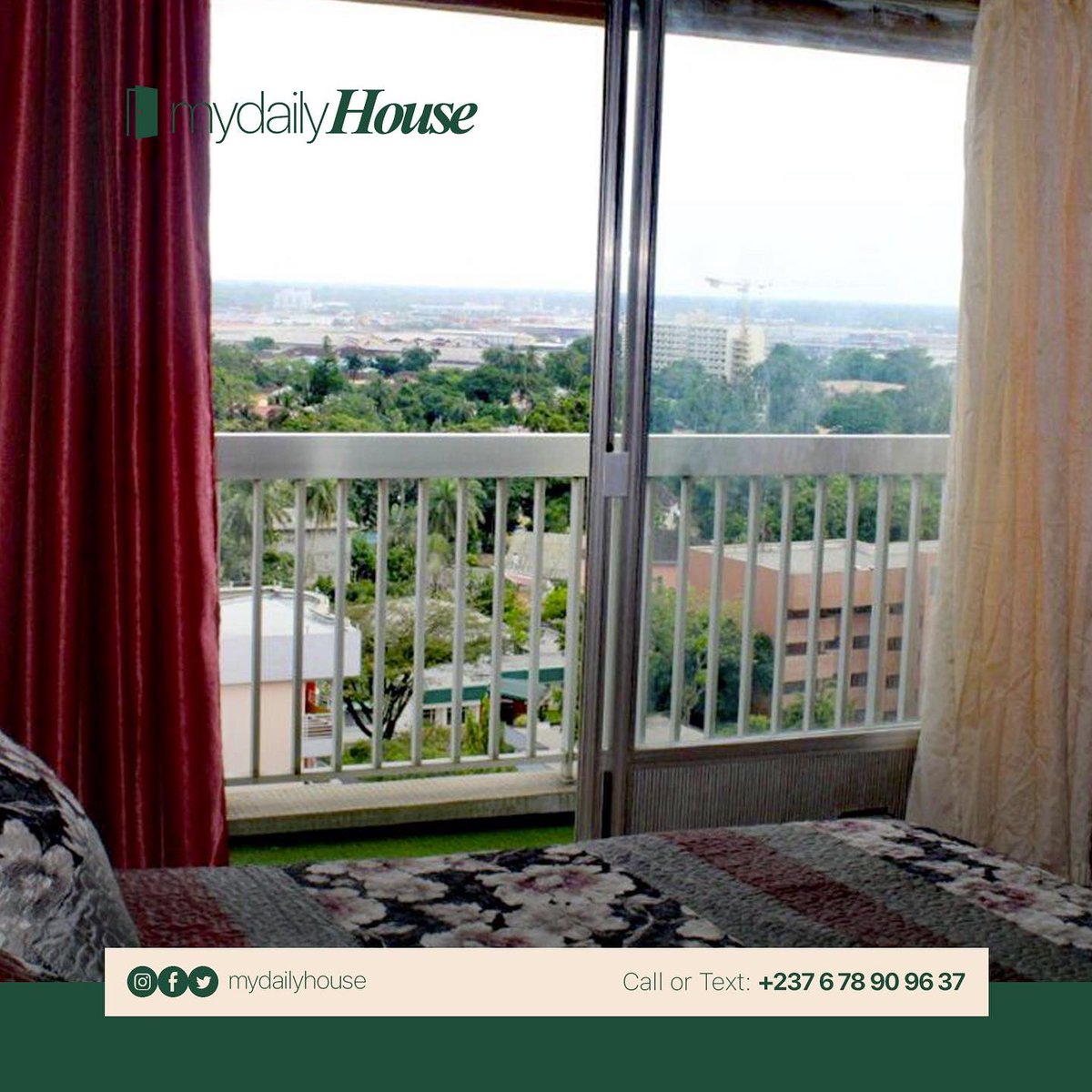 MyDailyHouse's tweet image. Helloo Daily Peeps,

Vous pourrez bientôt profiter de cette vue panoramique sur la capitale économique 🤩.
Eh oui, notre tout premier appartement meublé de Bonanjo sera disponible dès la semaine prochaine 🔥🔥

#bonanjo #Douala #Voyage #Hébergement #Trip #Friends #vacances #view