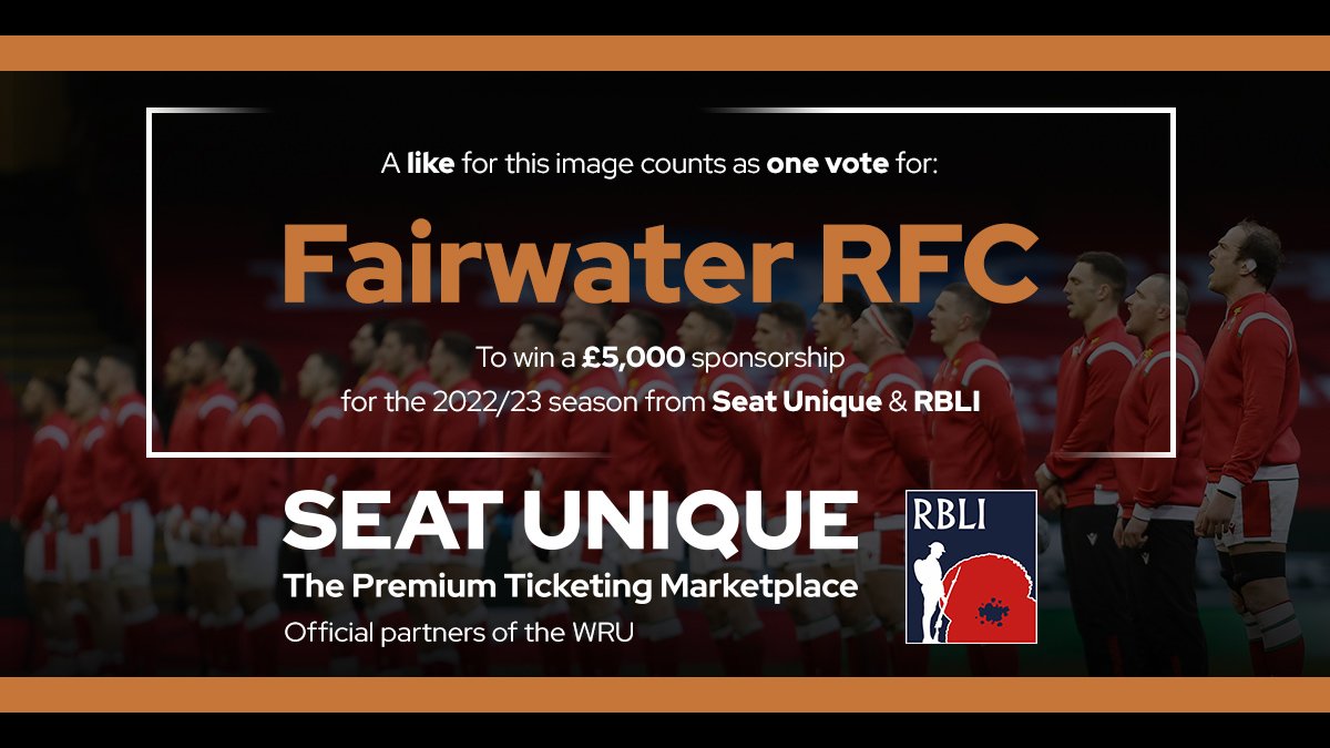 The club are registered in the chance to win £5000 sponsorship for the 2022/2023 season. Thanks for the opportunity <a href="/WelshRugbyUnion/">Welsh Rugby Union 🏴󠁧󠁢󠁷󠁬󠁳󠁿</a> <a href="/WRU_Community/">WRU Community - Wrth galon y genedl</a> <a href="/seatunique/">Seat Unique</a> @RBLI. Please like, share and tag🏉The more likes,the more points we gain. Got to be in it to win it