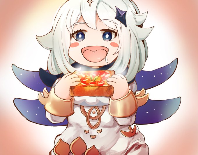 パイモンちゃんと漁師トースト #原神 #パイモン 