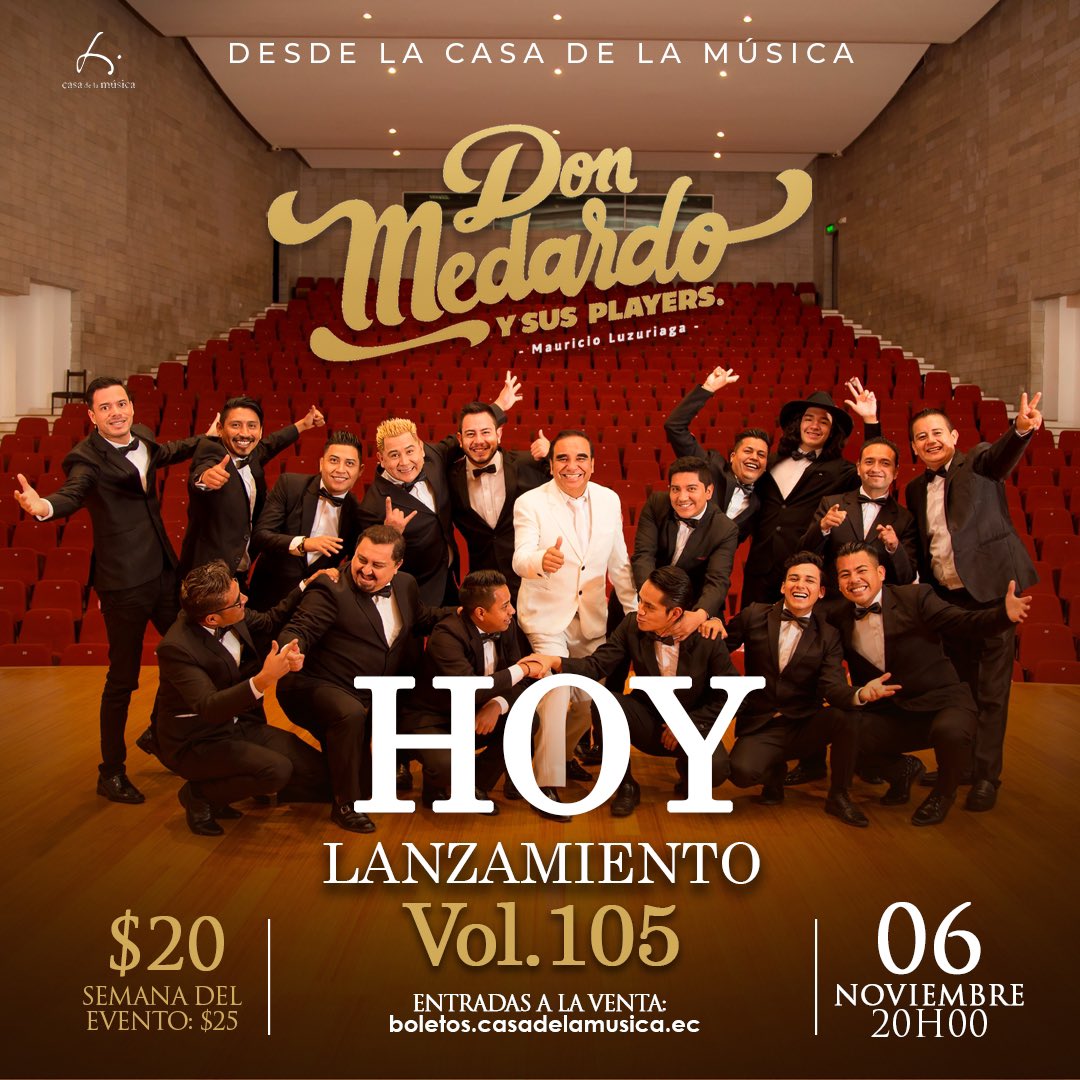 DaleMedardo's tweet photo. Llegó el día !!! 

Hoy haremos historia, el lanzamiento OFICIAL del Volumen 105 a lo grande ♥️

#DaleMedardo #Album105 #SonidOriginal https://t.co/TwPOvAGQTj