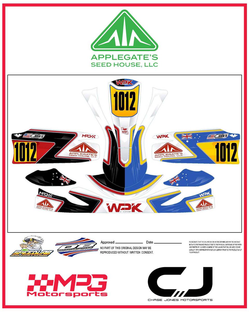 We are happy to have team manager <a href="/ChaseJones1771/">Who?</a> back behind the wheel with the support of long time Chase Jones Motorsports partner Applegate’s Seed House! We are excited to see Chase represent Applegate’s Seed House and <a href="/WillPowerKart/">Will Power Kart</a> at the biggest kart race in the nation!