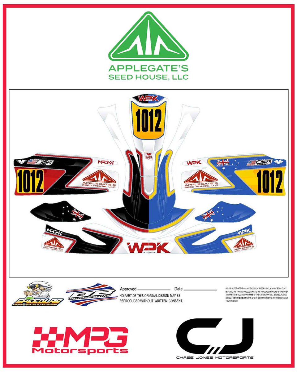 We are happy to have team manager @ChaseJones1771 back behind the wheel with the support of long time Chase Jones Motorsports partner Applegate’s Seed House! We are excited to see Chase represent Applegate’s Seed House and @WillPowerKart at the biggest kart race in the nation!