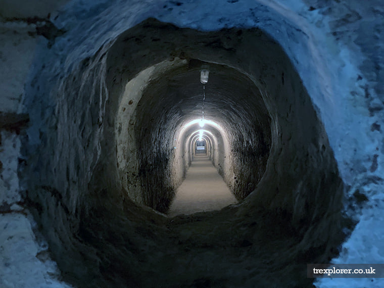 Photos taken today of the tunnels that run underneath Fort Widley, Portsdown Hill. Built in the 1860s it was used for military purposes for the next 100 years. During WW2 it was used as accommodation. Amazing place.