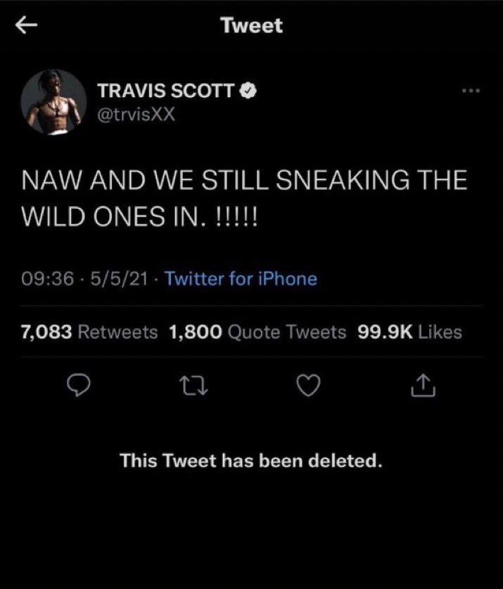 ToriLoves2SeeIt's tweet photo. Nah nah Travis Scott don’t start deleting tweets MF! Take some accountability for what occurred at Astrofest. This is sick. This your hometown of Houston nigga… Y’all blaming the kids? His hands are bloody too for astroworld FOH https://t.co/exDHnr5uQe