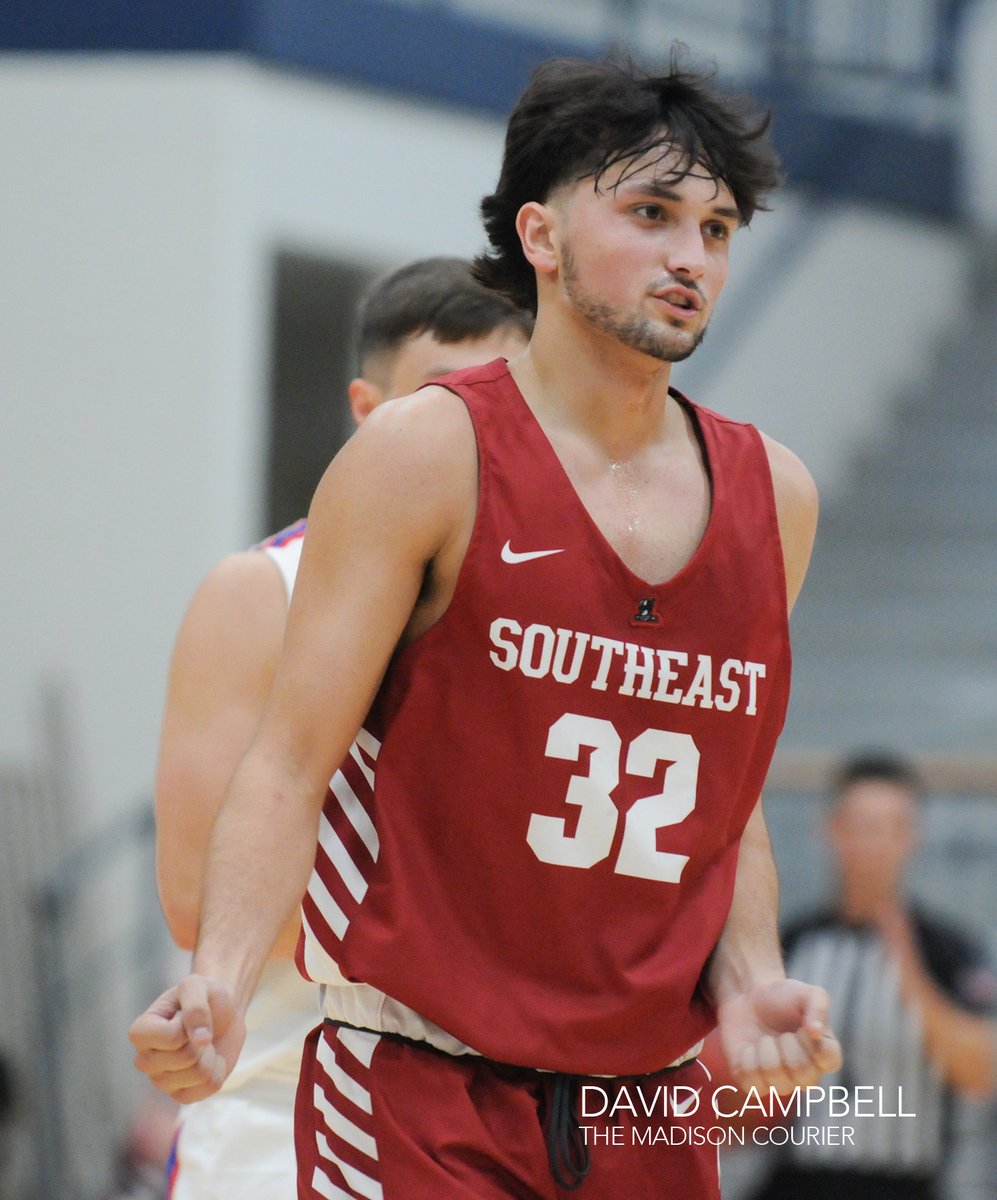 CampbellSports's tweet photo. Former Madison Cub teammates Luke Miller (Hanover) and Nick Center (Indiana-Southeast) squared off in a basketball scrimmage at Hanover on Friday. The game marked the collegiate debuts for both players. Center finished with 4 points and Miller had 2. (Madison Courier Photos) https://t.co/3Ieya9tzmb