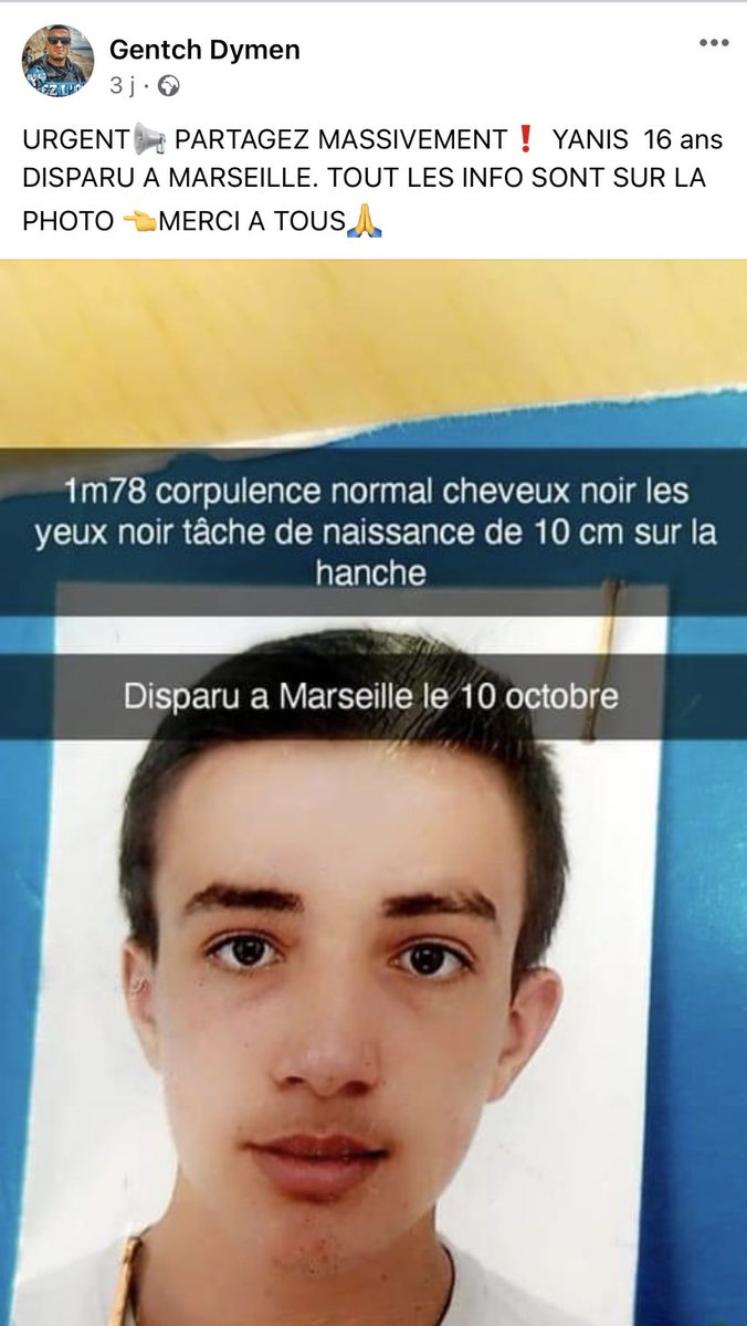 OMpassion76's tweet photo. Yo la #TeamOM un minot a disparu sur Marseille si vous l’apercevez contacter Gentch Dymen sur fb 

RT la team

#VenteOM https://t.co/lhFR0WBjpG