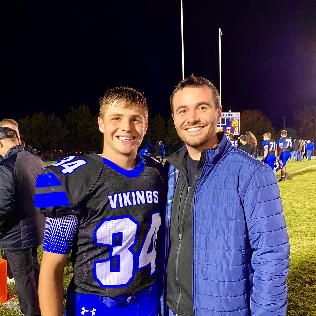 Good to be back and watch Cooper win his last home football game. Semifinals here they come! #lakeviewvikes