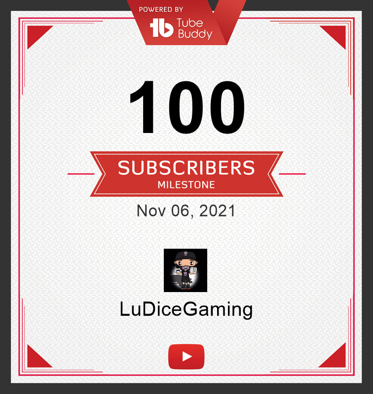 LuDiceGaming's tweet photo. WOW I HAVE NO WORDS.. BUT THANK YOU! SHOUT OUT TO ALL MY SUBS I REALLY DO APPRECIATE THIS THE GRIND WILL NEVER STOP I REALLY DO LOVE YOU GUYS AND ONCE AGAIN THANK YOU FOR COMING WITH ME ON THIS JOURNEY! ❤❤❤  #100subs #YouTuber #ContentCreator #LuDiceGaming 

- LU DICE 🎲 https://t.co/8nJA78ey1o