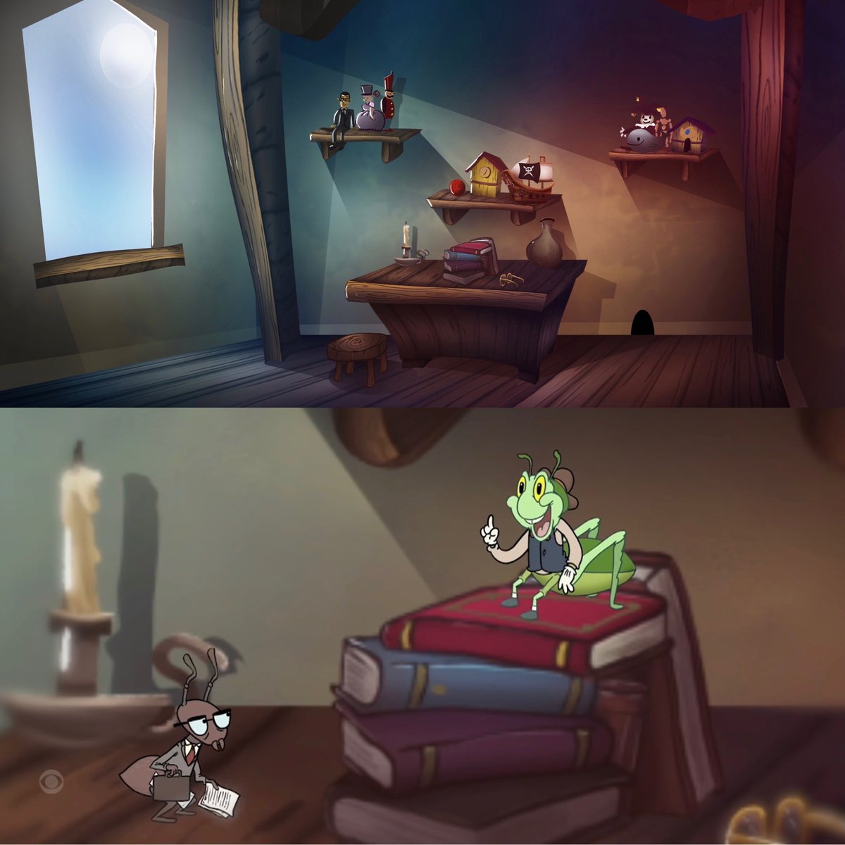 RobYulfo's tweet photo. Here’s the background art and a screenshot from the animation I did for last nights #ColbertKidQuestions segment for the lateshow https://t.co/tk49Herhqy