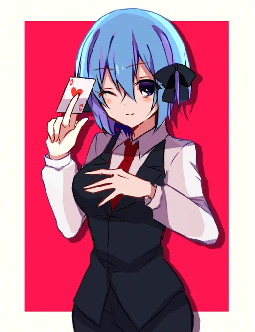 お題箱より
【カジノディーラー服のクレア】
お題、ありがとうございました! 