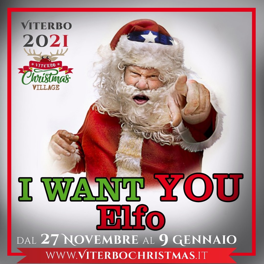 Vuoi entrare anche tu a far parte della grande squadra di Babbo Natale?
Contattaci al 3898791646 oppure scrivici a :info@viterbochristmas.it