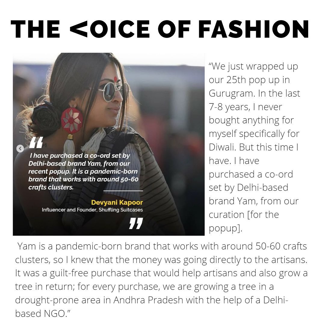 HuffyEudaimonia's tweet photo. What did you wear and why this Diwali?
The Voice Of Fashion covers seven fashion insiders and enthusiasts.

I chose my outfit from Shuffling Suitcases - The Purposeful Edition that grew a tree for every purchase made at the 25th edition.

https://t.co/L1lU06yIIR https://t.co/oGu0SFdn7i