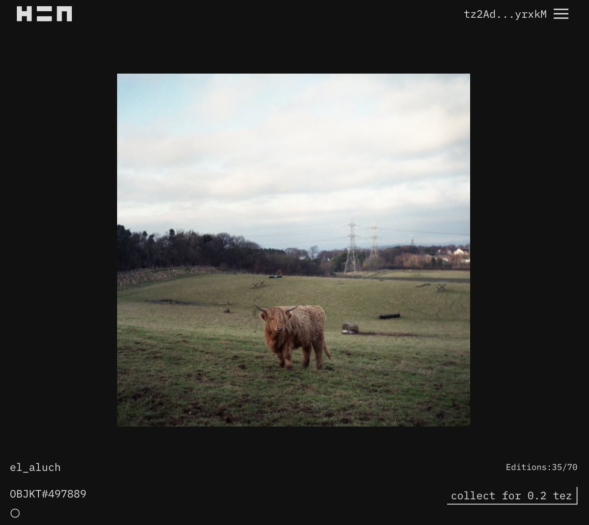 rumencocina's tweet photo. New Photo 💚
https://t.co/TJensdt0im
#nftcollectors #nftcolector #NFTCommunity #NFTs #NFTGiveaway #nftart #nftphotography #NFTphotographers #Scotland #cow #highlandcattle #analog #bwfc #rolleiflex #HEN #hicetnunc https://t.co/7jhpZIqedf