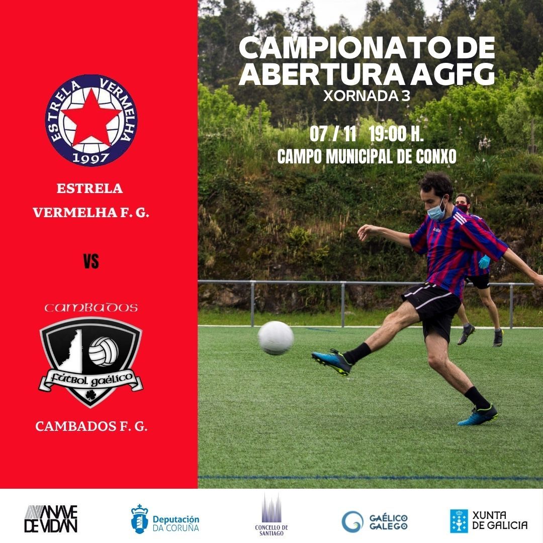 Estrela Vermelha FG (@estrelafg) on Twitter photo 💥 XORNADA 3 💥
Estrela Vermelha VS Cambados FG
🕒 07/11 - 19H
📍 Campo de Conxo
E despois... terceiro tempo na <a href="/anavedevidan/">A NAVE DE VIDÁN</a> !!
Achégate desfrutar do #futbolcoasmans 🏐 💥 XORNADA 3 💥
Estrela Vermelha VS Cambados FG
🕒 07/11 - 19H
📍 Campo de Conxo
E despois... terceiro tempo na <a href="/anavedevidan/">A NAVE DE VIDÁN</a> !!
Achégate desfrutar do #futbolcoasmans 🏐