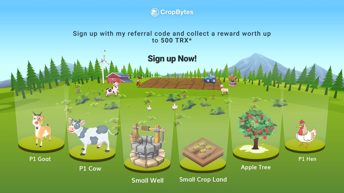 Visiotoken's tweet photo. I play &amp; earn crypto daily on CropBytes! Sign up with my referral code 962F21 and stand a chance to get a reward worth up to 500 TRX* https://t.co/QdvlIbzZ6X https://t.co/IRLSw2M4BR
