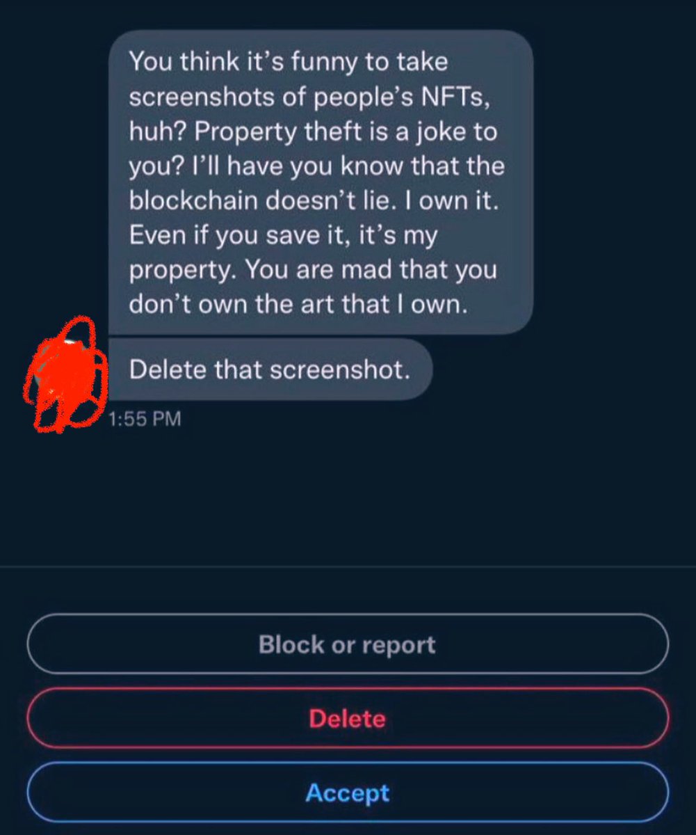 EnronChairman's tweet photo. NFT bois triggered https://t.co/2qmJvQLUyp