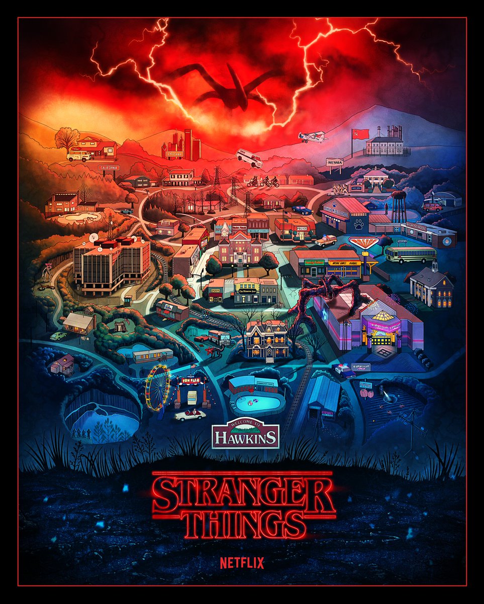 NetflixLAT's tweet photo. Bienvenidos al mundo de Stranger Things. ¿A dónde irás primero? #strangerthingsday https://t.co/iRFNGPRDuZ