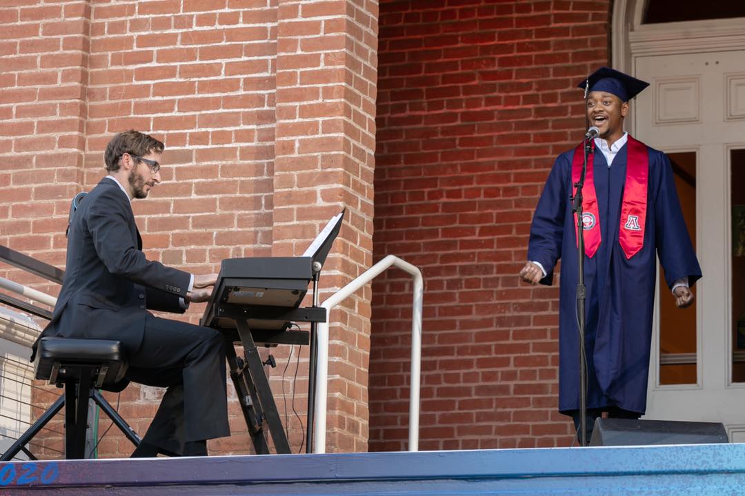 uarizona's tweet photo. Congratulations to the Class of 2020! We loved celebrating our #WildcatGrads in front of Old Main. We’re proud of you and can’t wait to see where your education takes you. #BearDownGrad #WildcatForLife https://t.co/5DVLGGO7MA