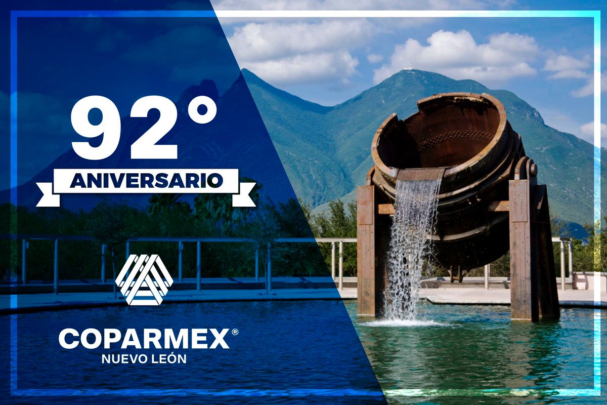Coparmex Nacional (@coparmex) on Twitter photo Felicitamos a <a href="/CoparmexNL/">Coparmex Nuevo León</a> con motivo de su 92° Aniversario. Reconocemos el gran trabajo de su Presidente <a href="/oscarmartinezt/">Oscar de J. Martínez Treviño</a>, y la visión de l@s fundadores y colaboradores del centro empresarial. ¡Enhorabuena! Felicitamos a <a href="/CoparmexNL/">Coparmex Nuevo León</a> con motivo de su 92° Aniversario. Reconocemos el gran trabajo de su Presidente <a href="/oscarmartinezt/">Oscar de J. Martínez Treviño</a>, y la visión de l@s fundadores y colaboradores del centro empresarial. ¡Enhorabuena!