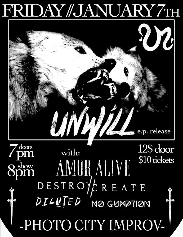 Our pals in <a href="/unwillband/">Unwill</a> are dropping some new 🔥 and we’re honored to be helping them celebrate the occasion. Come hang on 1/7/22🤙