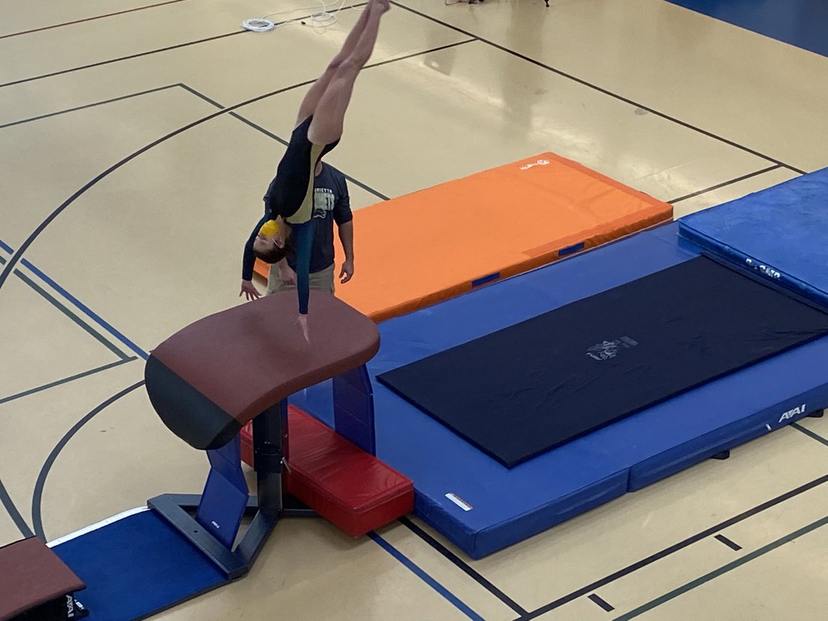 RushAthletics's tweet image. RH gymnastics on the vault at today’s @SecVGymnastics #championships @SecVAthletics @TownOfHenrietta #RecCenter