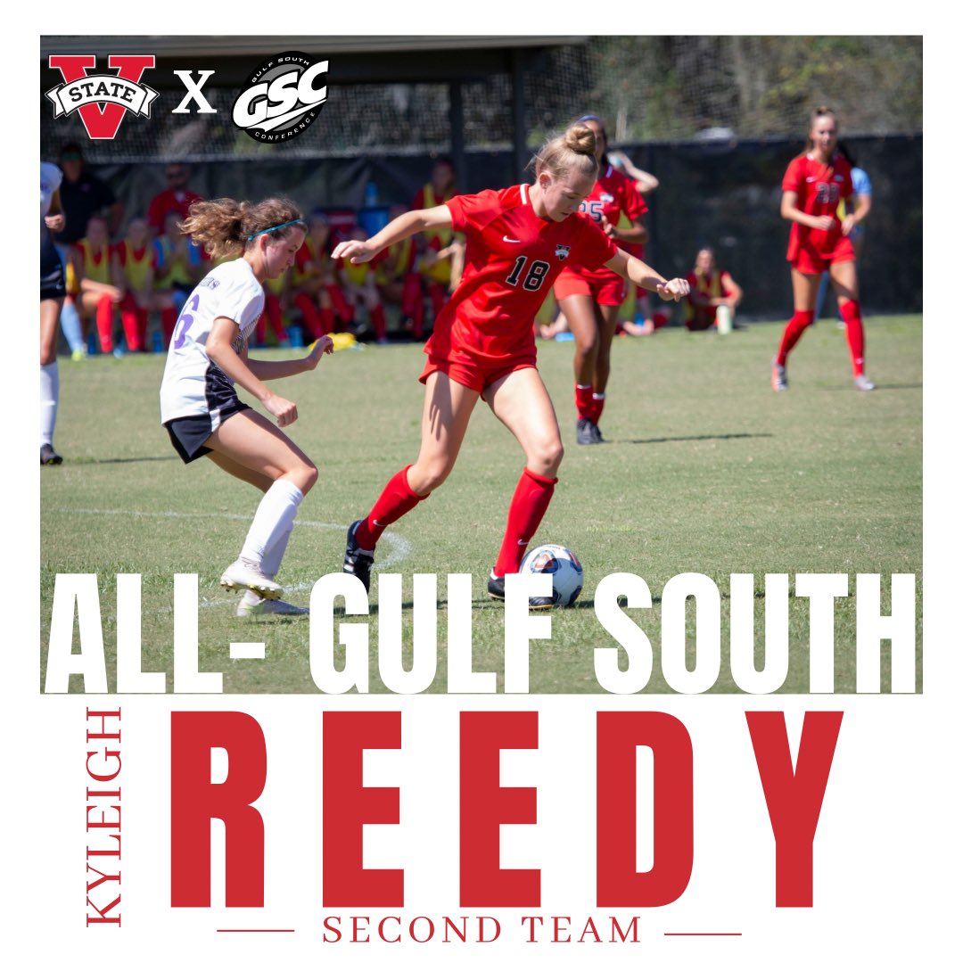 VState_Soccer's tweet photo. Congratulations to Lexie Hall for being named to the GSC First Team‼️ and another big Congratulations to Kyleigh Reedy, Taylor Morris and Molly Wooldridge on being named to the GSC 2nd team🔥⚽️ We are so proud of all of you‼️ https://t.co/2LkHlvf6As
