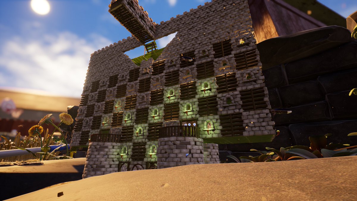 yevliii's tweet photo. Spongebob-looking library still in building process~ Stay tuned💜 #Grounded #buildingtime #spongebob #mushroombricks #grind https://t.co/DRatNbiU3H