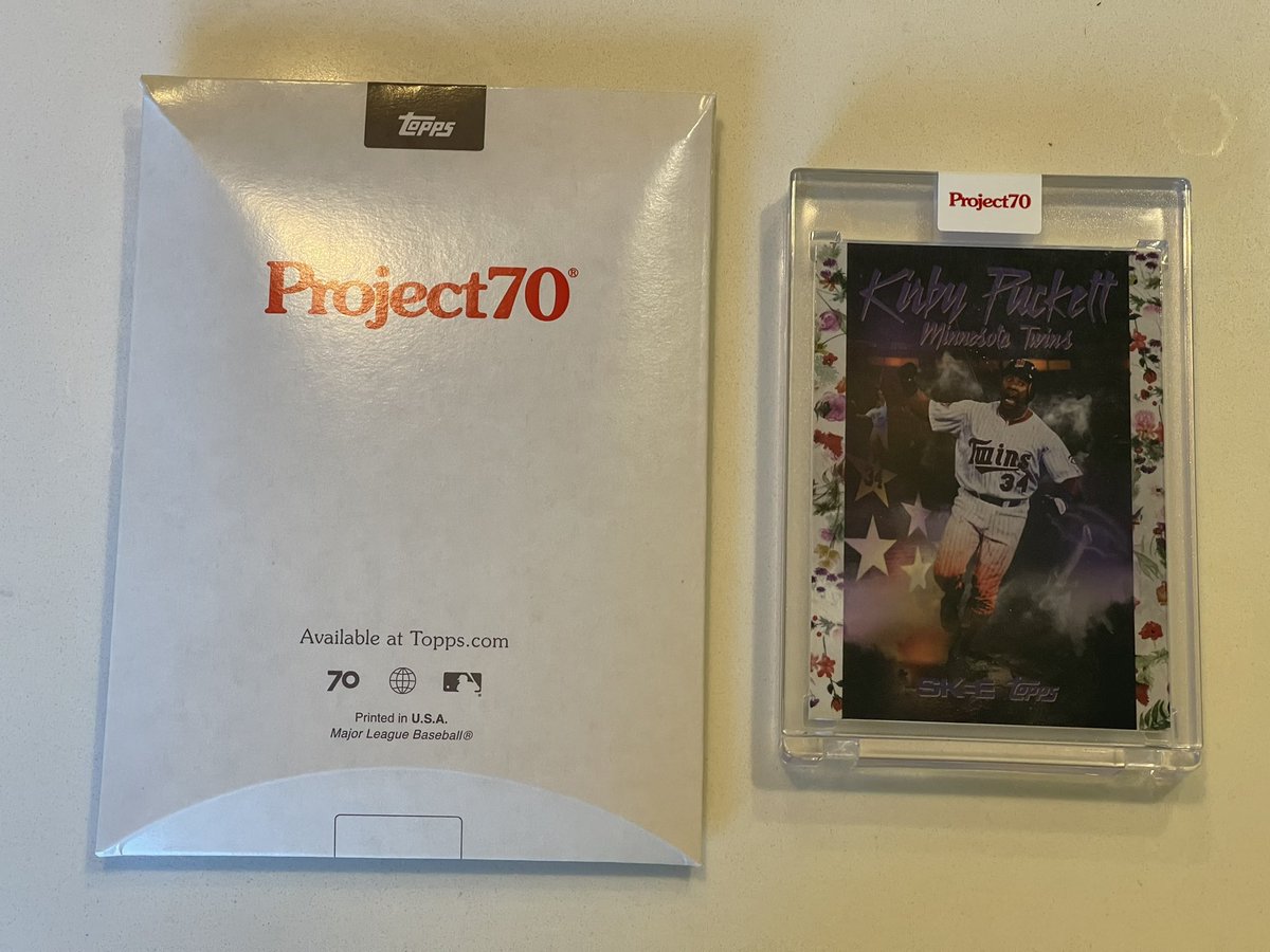 tlschwerz's tweet photo. When you land a @djskee @Topps #Project70 #MNTwins chase card, it might as well be the 1/91 Puckett x Prince https://t.co/iCyprKVQTa
