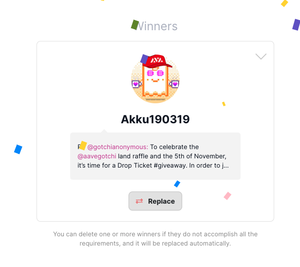 gotchianonymous's tweet photo. @Akku190319 you have won the giveaway! Message me your polygon addy! https://t.co/7KJfGP9q4N