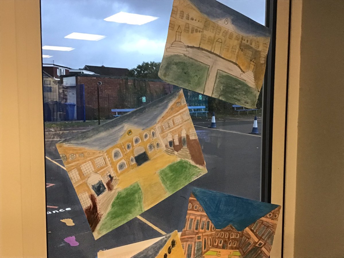 CrontonY6's tweet photo. So proud of the finished product. Fantastic artwork in the style of Lowry by using the Bluecoat Chambers as inspiration.@CrontonY6 #artist #KEYScurriculum https://t.co/IiLivQ9yIs