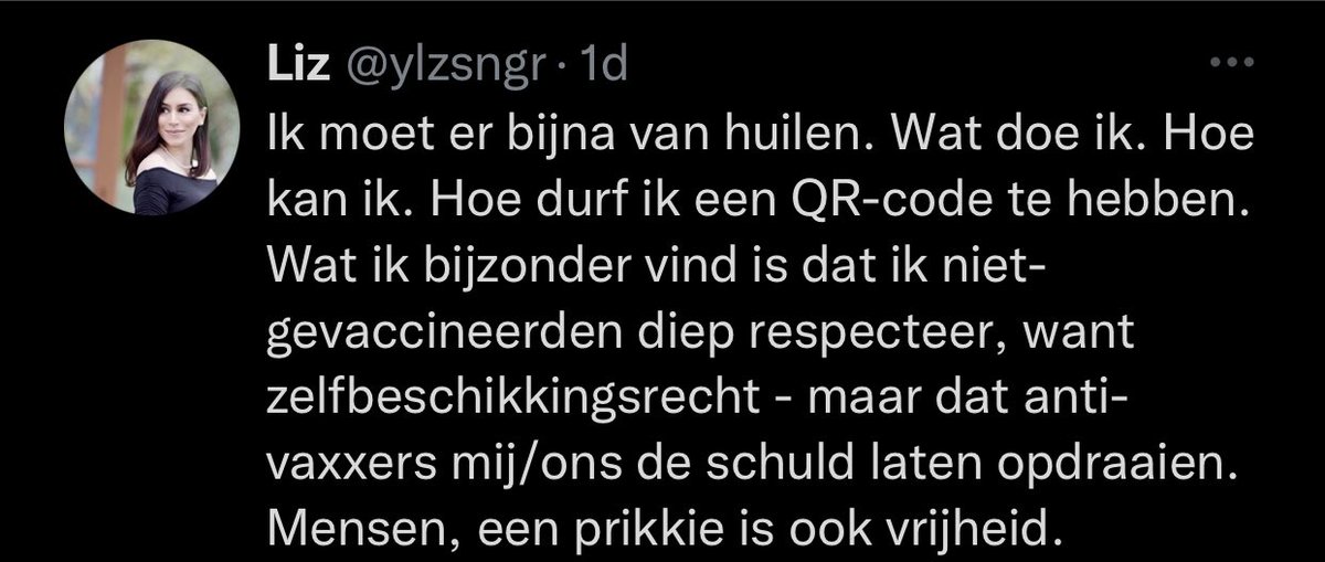 danielfrikandel's tweet photo. @ylzsngr @LavieJanRoos Dat stukje over dat je de niet-gevaccineerden respecteert geldt alleen als zij er niet over klagen? https://t.co/iXnVbxBn7w