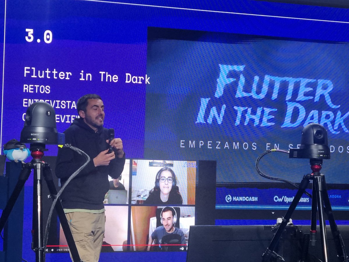 GDGBurgos's tweet photo. Escuchando a los amigos de @flutterconfes y @GDGMarbella como han afrontado su actividad en los últimos años ¡Todo un reto! #DevFestSpain2021 https://t.co/ppI8rjT4Lg