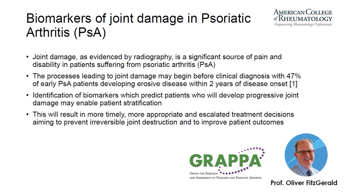 GrappaO's tweet photo. ¿Biomarkers in PsA? Check out Abst#0449 by @ColemanOrla which was highlighted as an Oral Presentation.
** 69 proteins that can potentially discriminate PsA patients who will progress to radiographic damage from those who will not.
#ACR21 #GRAPPA https://t.co/Da8DCoGgfs