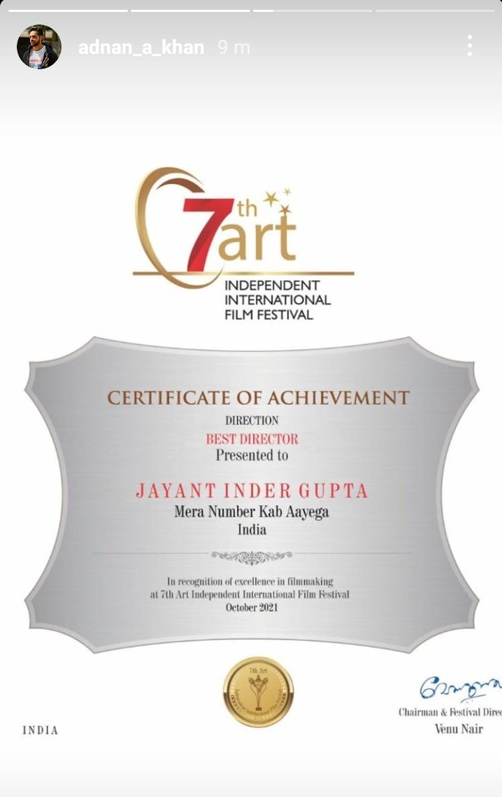 Zannat_77's tweet photo. @adnan_abkhan
Starring #MeraNumberKabAayega 
Continuing to achieve awards 🏆😍😍🤩🤩🥳🥳 
And
#AdnanKhan making us so proud 🙏🤩😍

@GossipsTv @indiaforums @SBSABPNews @tellychakkar @PinkvillaTelly  @TheBajaoMan @iwmbuzz  @bombaytimes @SBASIndiaTV  @TellyTalkIndia https://t.co/NVfUm5r4gT