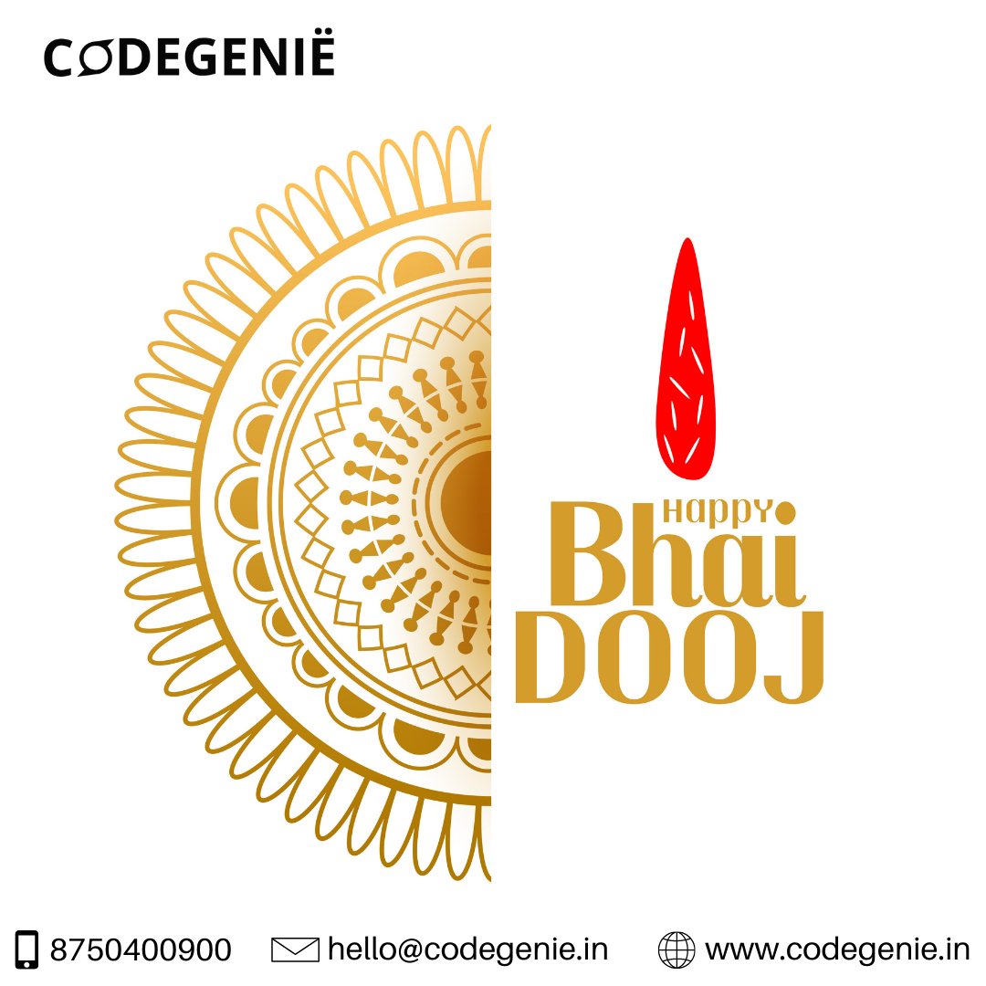 CodeGenie_'s tweet image. CodeGenie Technologies wishes our clients, employees, partners and friends a very happy Bhai Dooj!

#happybhaidooj #bhaidooj #bhaidooj2021
#webdevelopmentcompany #appdevelopmentcompany #portaldevelopment #softwaredevelopmentcompany #codegenie #aapkastore #apibox