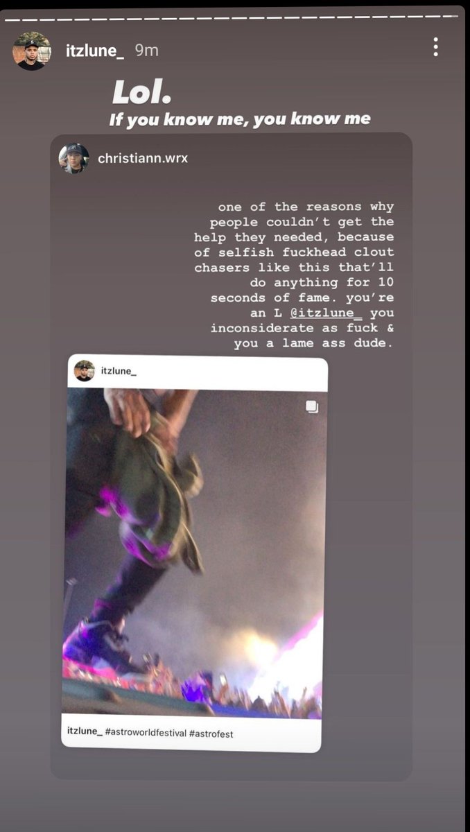 lacoyotee's tweet photo. This is the guy who was on top of the medic cart at astroworld. No remorse for the fact that he stopped someone from receiving medical attention by doing what he did. https://t.co/gA0j7D9WLd