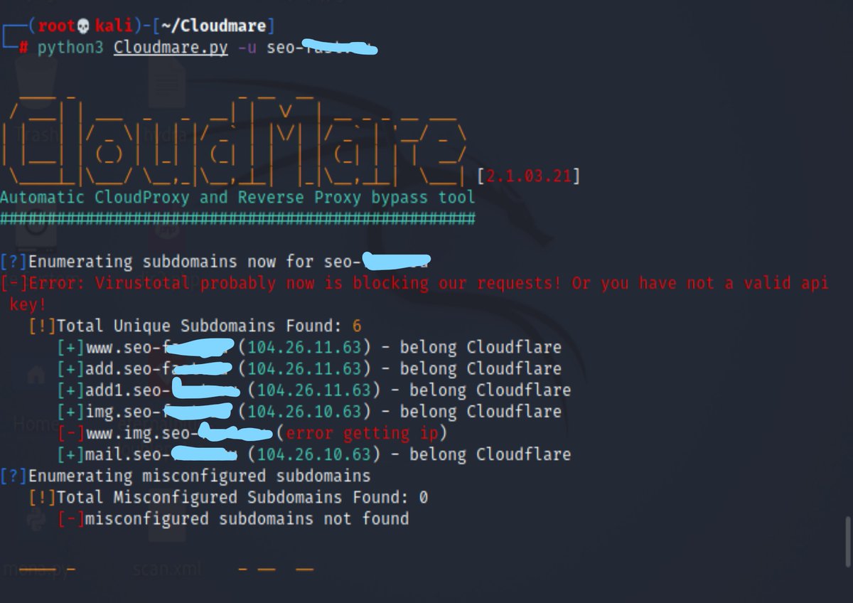 A_cyb3r's tweet photo. 📍some tips and tricks to bypass Cloudflare (real ip).

1- فحص جميع subdomains 
▪️ هناك طرق كثيرة ومنها cloudmare tool

#الامن_السيبراني 
🔗 https://t.co/8jx7JneEY9 https://t.co/I6EycfNqGN