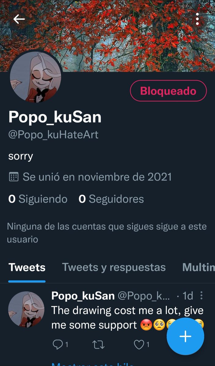 Stupid_Boy_1827's tweet photo. Well guys, I have good news for you!
The user who was stealing my art and other people's art has apparently deleted all his tweets.
And it kills me laughing what his bio says......... "Sorry"
As if that's going to solve all the damn damage he caused not only to me+ https://t.co/USHc9g1ScK