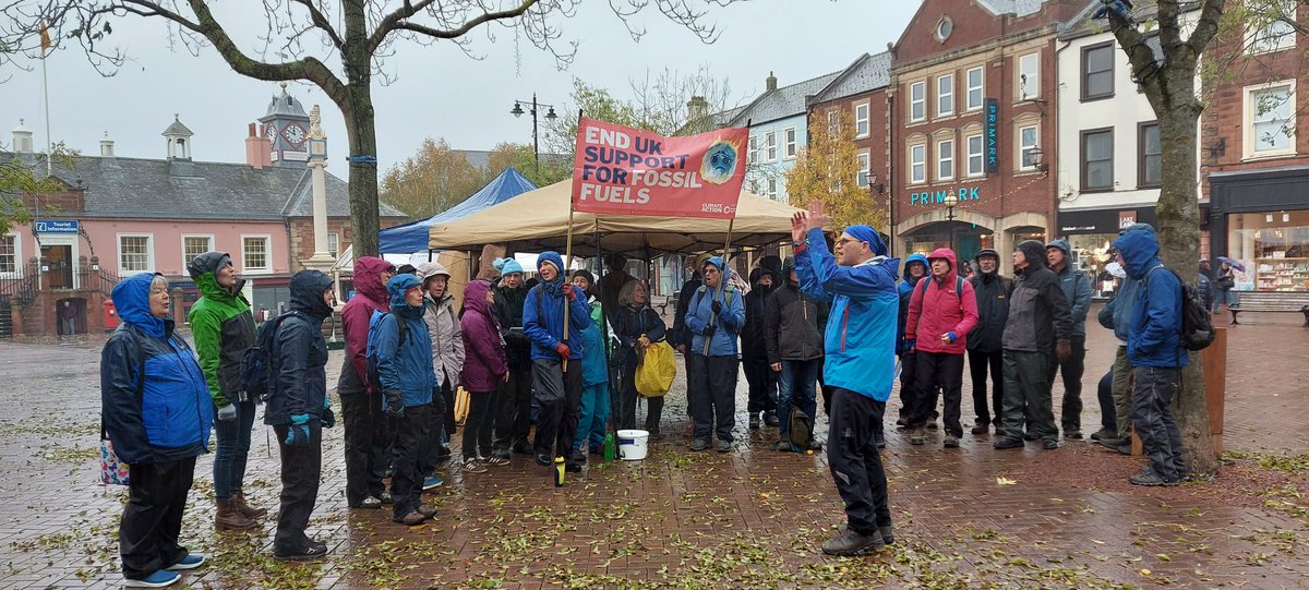 At the #Carlisle #WeMakeTomorrow event today. Shame about the wind&rain but still a good turn out 

#Cumbria needs a 5xfold increase in the amount of carbon stored in habitats to achieve net zero by 2037 

#COP26 #NatureBasedSolutions  #ClimateEmergency @cumbriawildlife