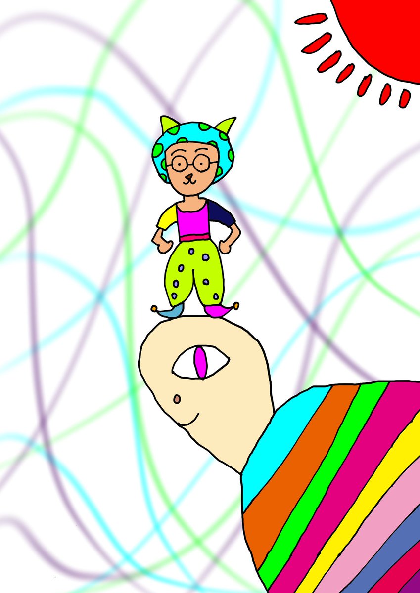 Rebow6's tweet photo. カラフルカラフル

#画家
#イラストレーター 
#抽象画
#カラフル
#絵描きさんと仲良くなりたい
#猫
#亀 https://t.co/JMK3uNO5F4