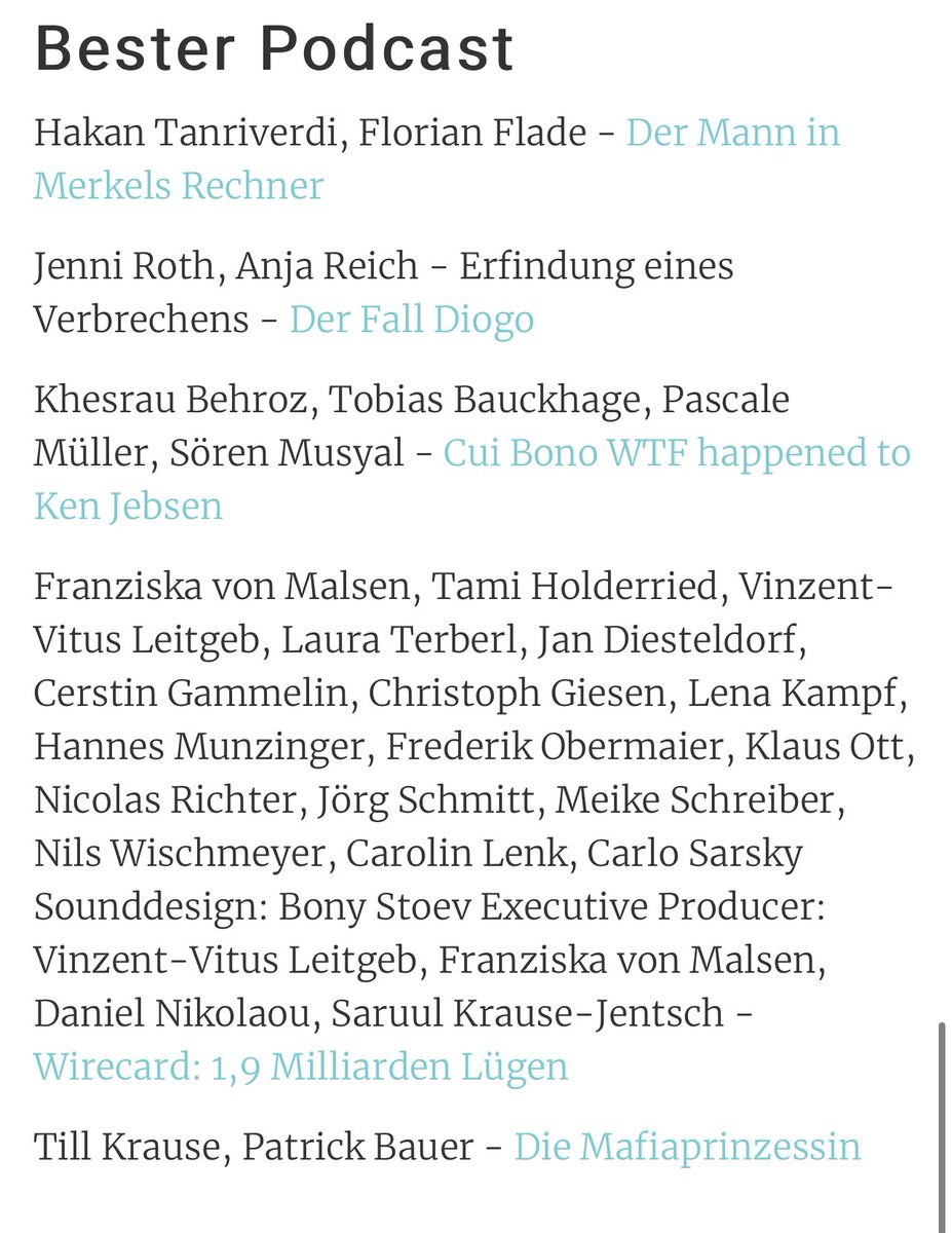 Nominiert für den Deutschen Reporter*innen Preis für die längsten Credits! 🤩