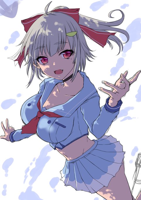 久しぶりに描く葉山さん
影のつけ方の練習をしています 