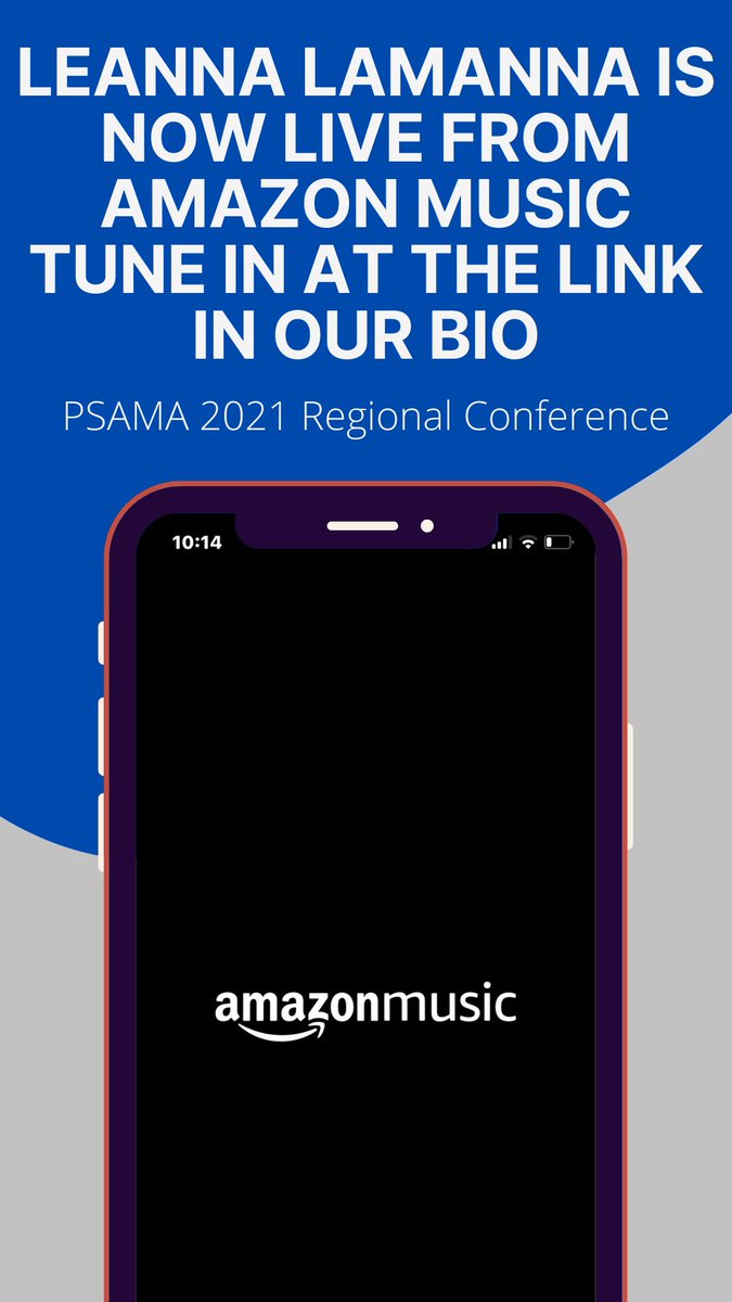 WeArePSAMA's tweet photo. Leanna LaManna is live now from Amazon Music!! Link in bio to join. #50yearsofPSAMA https://t.co/ts5s86GC64