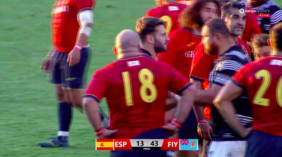 FT Spain 13-43 <a href="/RugbyFJI_/">#RugbyFiji</a> 

Halftime 13-12 lead made us dream, but then Fiji scored 31 unanswered points in the second half #rugbyglobal